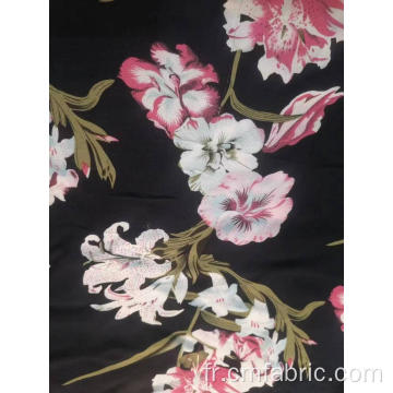 Tissu imprimé 100% Rayon Crepe